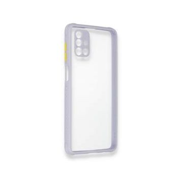 BSSM Samsung Galaxy M51 Miami Şeffaf Silikon Lila Kılıf