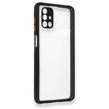 BSSM Samsung Galaxy M51 Miami Şeffaf Silikon Siyah Kılıf