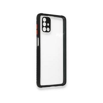 BSSM Samsung Galaxy M51 Miami Şeffaf Silikon Siyah Kılıf