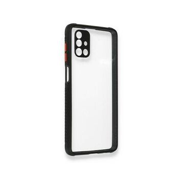 BSSM Samsung Galaxy M51 Miami Şeffaf Silikon Siyah Kılıf