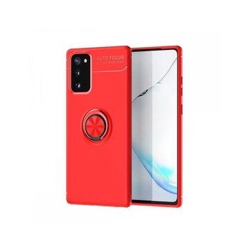 BSSM Samsung Galaxy Note 20 Range Yüzüklü Silikon Kırmızı Kılıf