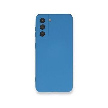 BSSM Samsung Galaxy S21 FE Nano İçi Kadife Mavi Silikon Kılıf