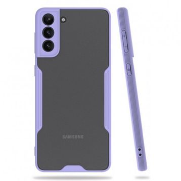 BSSM Samsung Galaxy S21 Plus Platin Silikon Lila Kılıf