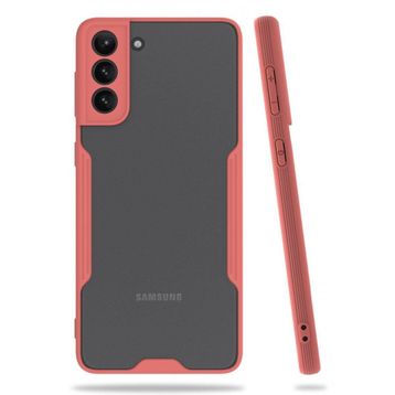 BSSM Samsung Galaxy S21 Plus Platin Silikon Pembe Kılıf