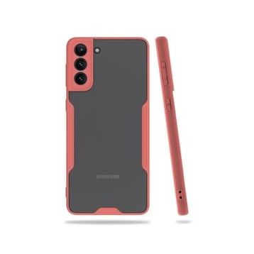 BSSM Samsung Galaxy S21 Plus Platin Silikon Pembe Kılıf