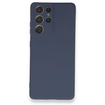 BSSM Samsung Galaxy S21 Ultra Nano İçi Kadife Silikon Gri Kılıf