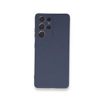 BSSM Samsung Galaxy S21 Ultra Nano İçi Kadife Silikon Gri Kılıf