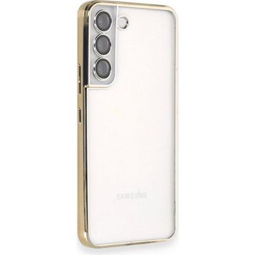 BSSM Samsung Galaxy S22 Razer Lensli Silikon Gold Kılıf