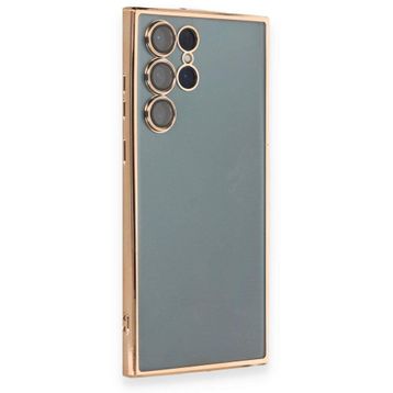 BSSM Samsung Galaxy S22 Razer Lensli Silikon Gold Kılıf