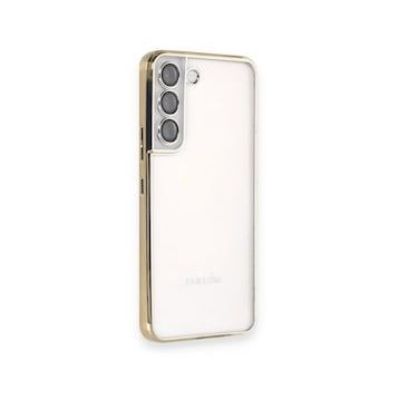 BSSM Samsung Galaxy S22 Razer Lensli Silikon Gold Kılıf