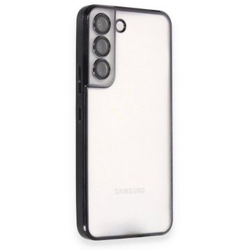 BSSM Samsung Galaxy S22 Razer Lensli Silikon Siyah Kılıf