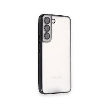 BSSM Samsung Galaxy S22 Razer Lensli Silikon Siyah Kılıf