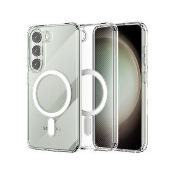 BSSM Samsung Galaxy S23 Magneticsafe Silikon Şeffaf Kılıf