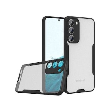 BSSM Samsung Galaxy S23 Plus Platin Silikon Siyah Kılıf