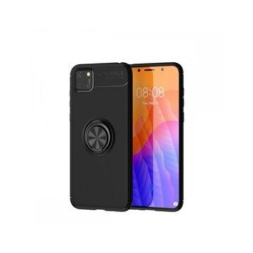 BSSM Siyah Huawei Y5P Range Yüzüklü Silikon Kılıf