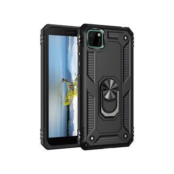BSSM Siyah Huawei Y5P Sofya Yüzüklü Silikon Kapak Kılıf