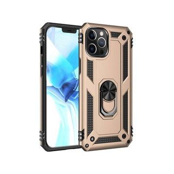 BSSM Sofya Yüzüklü Silikon Kapak - Gold iPhone 12 Pro Max Kılıf