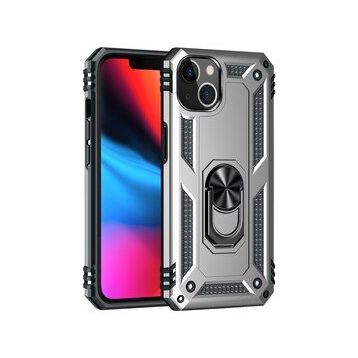 BSSM Sofya Yüzüklü Silikon Kapak - Gümüş iPhone 13 Kılıf