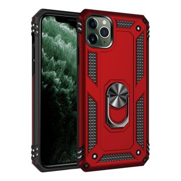BSSM Sofya Yüzüklü Silikon Kapak - Kırmızı iPhone 11 Pro Kılıf