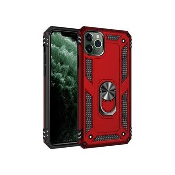 BSSM Sofya Yüzüklü Silikon Kapak - Kırmızı iPhone 11 Pro Kılıf