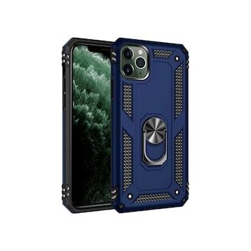 BSSM Sofya Yüzüklü Silikon Kapak - Lacivert iPhone 11 Pro Kılıf