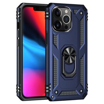 BSSM Sofya Yüzüklü Silikon Kapak Lacivert iPhone 13 Kılıf