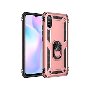 BSSM Sofya Yüzüklü Silikon Kapak - Rose Xiaomi Redmi 9A Kılıf