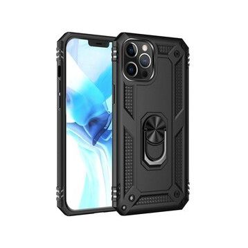BSSM Sofya Yüzüklü Silikon Kapak - Siyah iPhone 12 Pro Max Kılıf