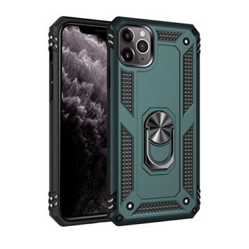 BSSM Sofya Yüzüklü Silikon Kapak - Yeşil iPhone 11 Pro Kılıf