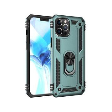 BSSM Sofya Yüzüklü Silikon Kapak - Yeşil iPhone 12 Pro Max Kılıf