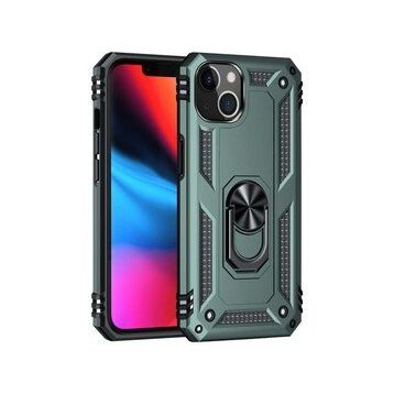 BSSM Sofya Yüzüklü Silikon Kapak - Yeşil iPhone 13 Kılıf