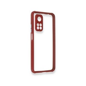 BSSM Xiaomi Mi 10T Pro Miami Şeffaf Silikon Fuşya Kılıf