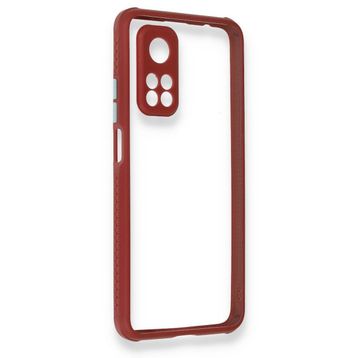BSSM Xiaomi Mi 10T Pro Miami Şeffaf Silikon Fuşya Kılıf
