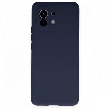 BSSM Xiaomi Mi 11 Kılıf Nano İçi Kadife Silikon Lacivert Kılıf