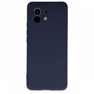 BSSM Xiaomi Mi 11 Kılıf Nano İçi Kadife Silikon Lacivert Kılıf