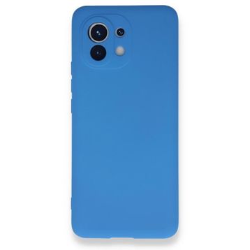 BSSM Xiaomi Mi 11 Kılıf Nano İçi Kadife Silikon Mavi Kılıf