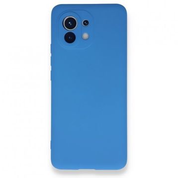 BSSM Xiaomi Mi 11 Kılıf Nano İçi Kadife Silikon Mavi Kılıf