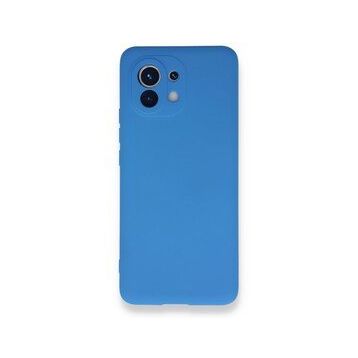 BSSM Xiaomi Mi 11 Kılıf Nano İçi Kadife Silikon Mavi Kılıf