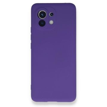 BSSM Xiaomi Mi 11 Kılıf Nano İçi Kadife Silikon Mor Kılıf