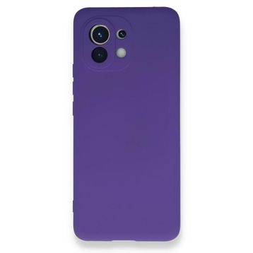 BSSM Xiaomi Mi 11 Kılıf Nano İçi Kadife Silikon Mor Kılıf