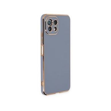 BSSM Xiaomi Mi 11 Lite Volet Silikon Mavi Kılıf