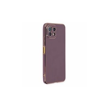 BSSM Xiaomi Mi 11 Lite Volet Silikon Mor Kılıf