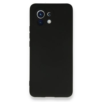 BSSM Xiaomi Mi 11 Nano İçi Kadife Siyah Silikon Kılıf