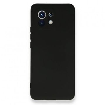 BSSM Xiaomi Mi 11 Nano İçi Kadife Siyah Silikon Kılıf