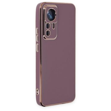 BSSM Xiaomi Mi 12T Pro Volet Silikon Mor Kılıf