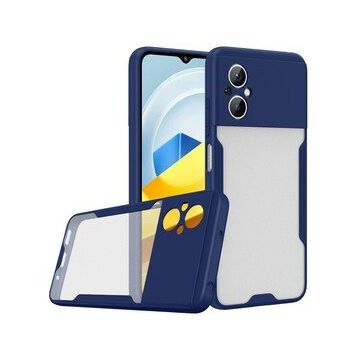 BSSM Xiaomi Poco M5 Platin Silikon Lacivert Kılıf