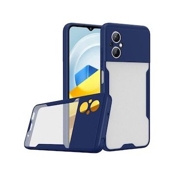 BSSM Xiaomi Poco M5 Platin Silikon Lacivert Kılıf