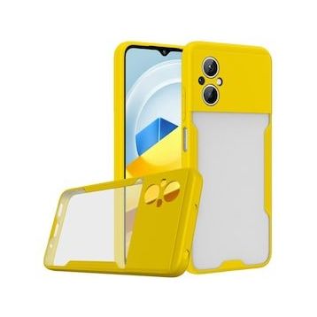BSSM Xiaomi Poco M5 Platin Silikon Sarı Kılıf