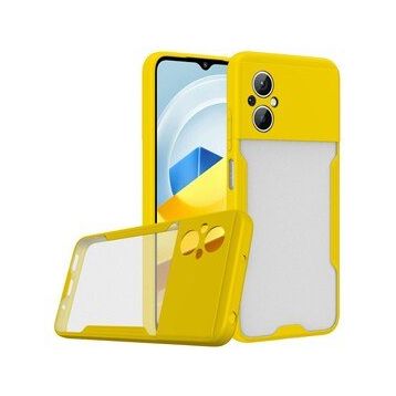 BSSM Xiaomi Poco M5 Platin Silikon Sarı Kılıf