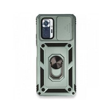 BSSM Xiaomi Redmi Note 10 Pro Pars Lens Yüzüklü Silikon Yeşil Cep Telefonu Kılıfı